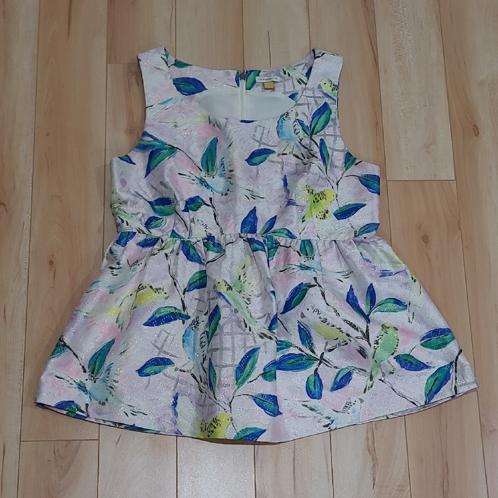 Leifsdottir Women's Size 8 Multicolor Patterned Top